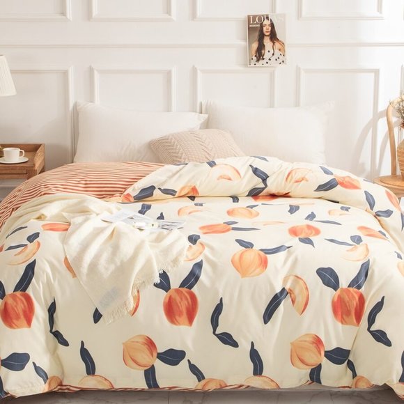 Bedding Peaches Duvet Cover Poshmark